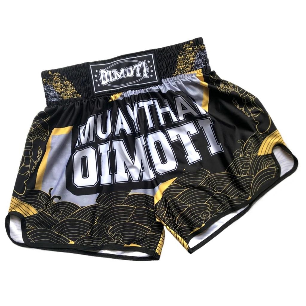 Ocean Sea Wave Muay Thai Kickboxing Boxing MMA UFC Casual Shorts Gym Sport Unisex Men Women Workout Quick Dry Print Elastic High Waist Training