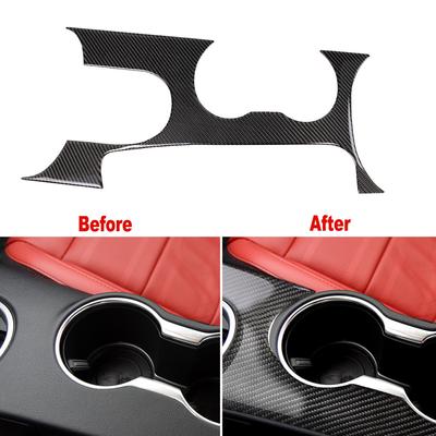 Fit For Ford Mustang 2015-2017 Carbon Fiber Interior Gear Shift Panel Cover Trim