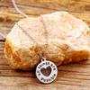 Stainless Steel Circular Engraved Mustard Seed Pendant Necklace