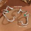1Pcs Hiphop Punk Snake Shaped Ear Cuff Earring for Women Exaggerated Silver Color Animal Ear Clip Earrings Jewelry Accessories
