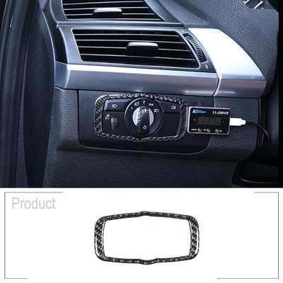 Soft Carbon Fiber Car Interior Center Console Air Conditioning Vent Frame Trim For X5 E70 X6 E71 2008-2013