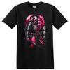 Samurai Warrior Graphic T Shirt Japanese Art Red and Silver Tee