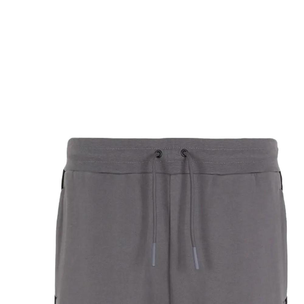 Emporio Armani FW23 EA7 Series Logo Print Color Block Drawstring Casual Pants Men bottoms Iron-Gray 6RPP65-PJEQZ-1977
