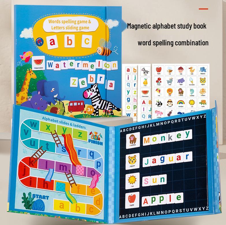 Cross-border Fun Wooden Word Battle Game: 26 Alphabet Matching Blocks Educational Toy