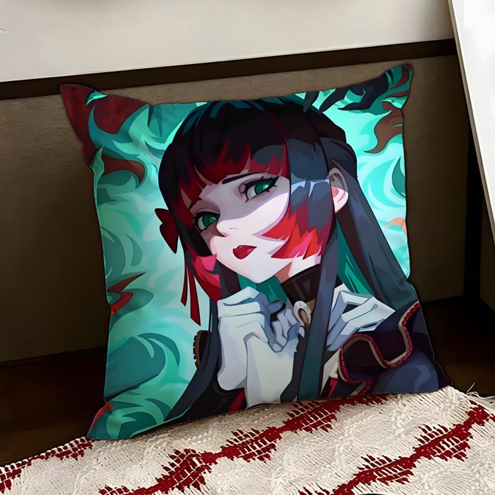 Game DDislyte Cushion Cover Reversible Soft Durable Pillow Cover Home Car MultiScene Use for Daily Comfort