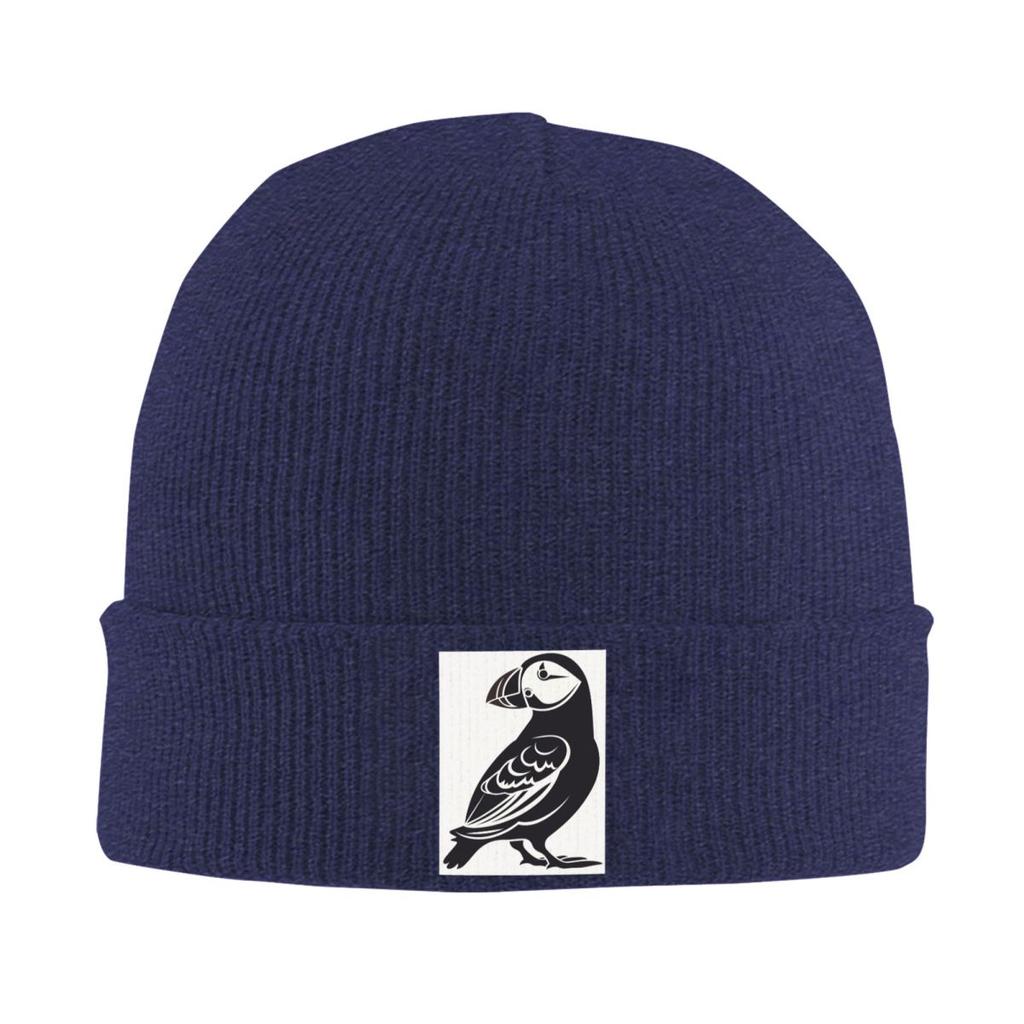 Puffin pták Teplá pletená čepice Módní baret Podzim Zima Venkovní kulichy Čepice pro Unisex dospělé