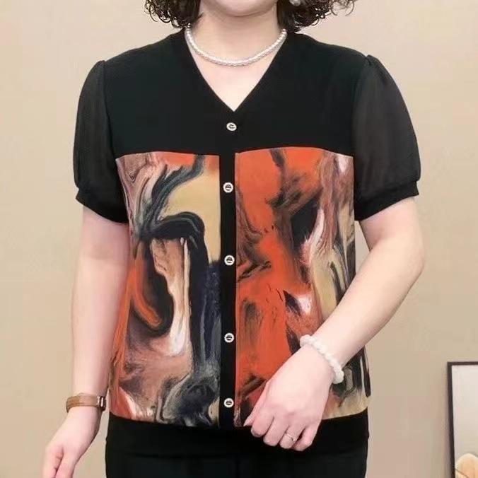 

Летняя новая универсальная футболка с коротким рукавом, женская модная свободная, легкая и дышащая базовая футболка M оранжевый