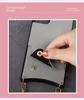 Crossbody Lanyard Leather Case for Apple 16 Pro Max - Fishtail Design, Anti-Fall Protection