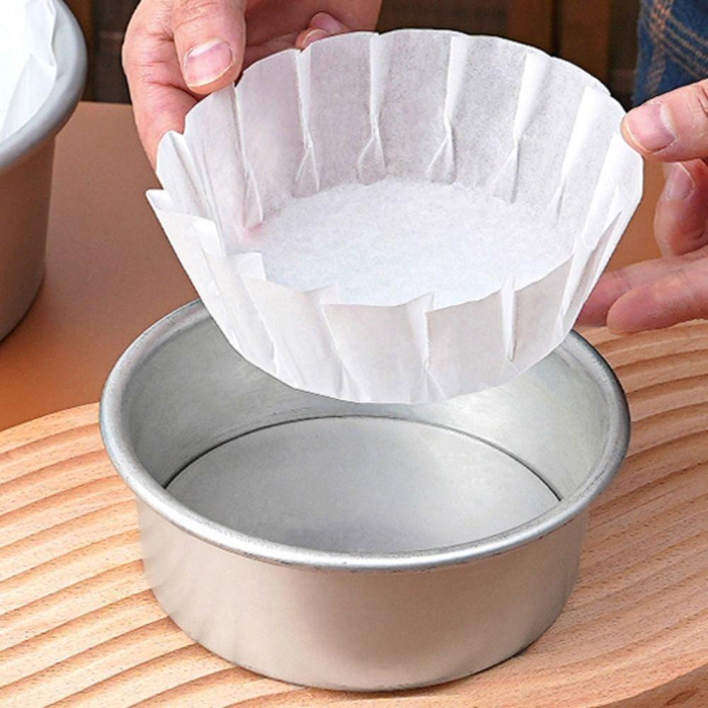 50/100pcs with Ruffled Edges Mousse Cake Wrapper 4/6/8 Inch Disposable Cupcake Liner  Wedding