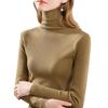 Turtleneck Knitted Bottoming Shirt Women's New Women's Clothing Solid Color Elastic Pullover Sweater Warm Inner Top