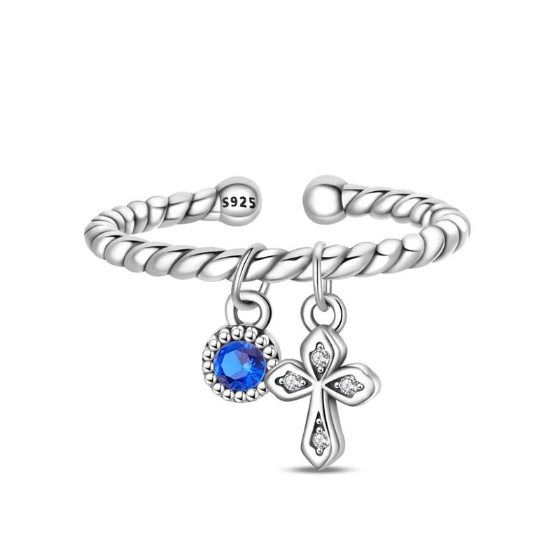 925 Silver Women Rings Sparking Zircon Sunflower Star Moon Open Ring For Engagement Jewelry Anniversary Gifts