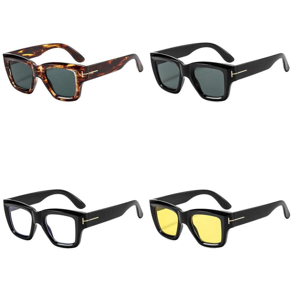 Square Vintage Uv400 Sun Glasses With Full Frame Pc Structure For Summer Outdoor Wear