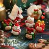 Creative Mini Santa Claus Elk Snowman Christmas Tree Resin Car Home Ornaments Micro Landscape Decoration DIY Accessory Kids Gift