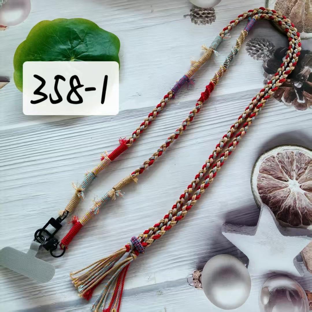 

Retro Four-Strand Braided Cotton Phone Lanyard - Crossbody Accessory for Girls Crossbody