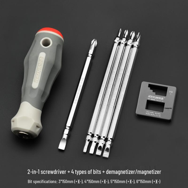 Cross & Phillips Double-Ended Magnetic Screwdriver Bit Set with Torx & Flat Head