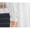 Positive Shoulder Short-sleeved Chiffon Shirt Women's Summer V-neck Blouse Shirt Tops