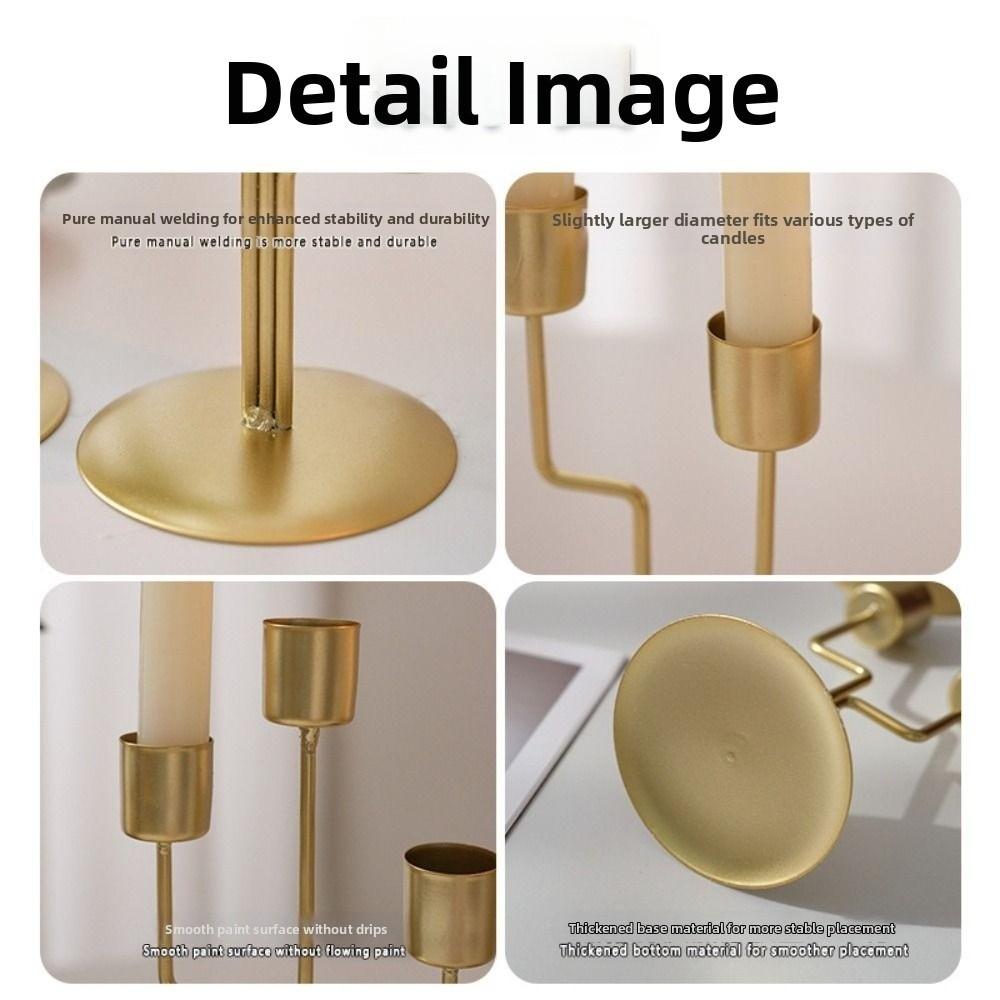 Romantic Candle Holder European Style Iron Candles Stand Long Candle Candlestick  Photo Props