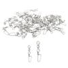 50Pcs High Strength Fishing Snap Swivels Stainless Steel B Type Ball Bearing Swivels for Saltwater F