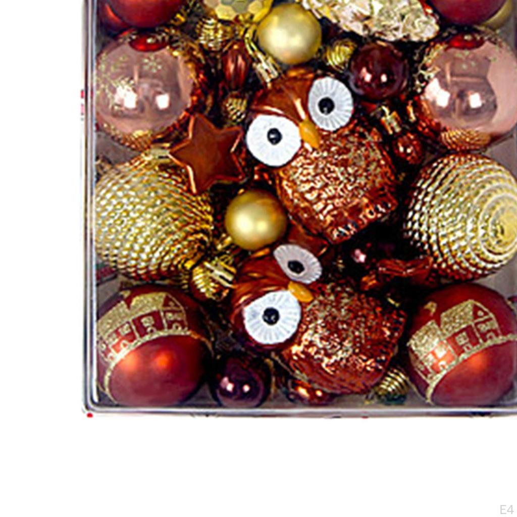 72 Pieces Christmas Tree Decorations Decorative Hanging Baubles Balls Ornaments Set