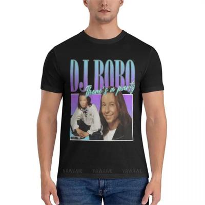 DJ Bobo Stile Anni '90 Eurodance Classico Essenziale T-Shirt maglietta oversize top maglietta di marca maglietta da uomo cotone