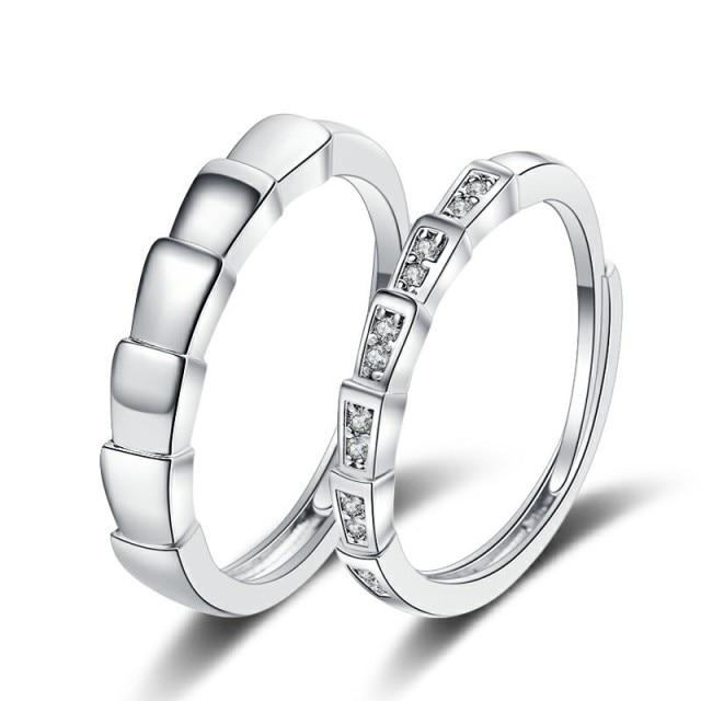 

2 шт./компл. регулируемые кольца принцессы и рыцаря из меди и серебра с цирконием для пар для мужчин и женщин, ювелирные изделия, парные кольца, подарок Resizable