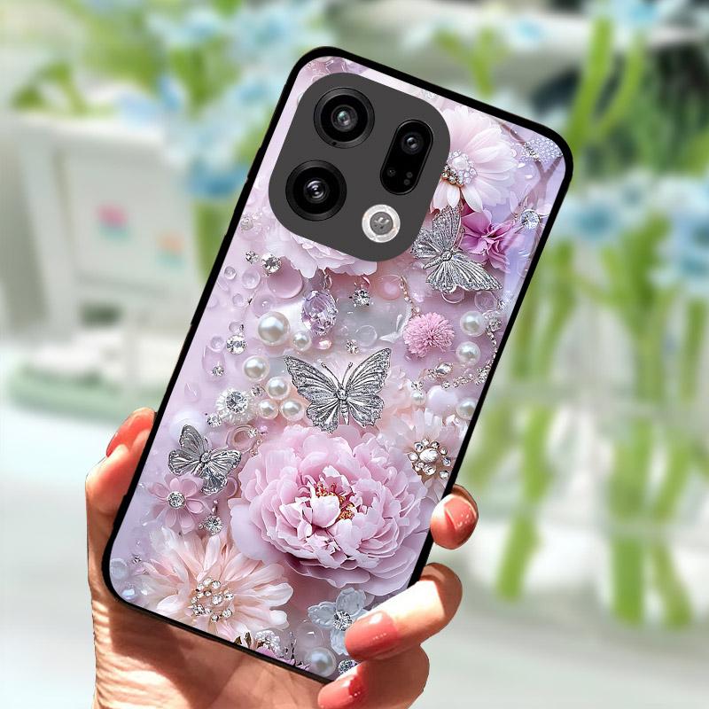Case For OPPO Find X9 X9Pro X8 Pro X8S X8 Ultra Hard Cover Tempered Glass Protective Shell For OPPO FindX9 FindX8 Phone Bags