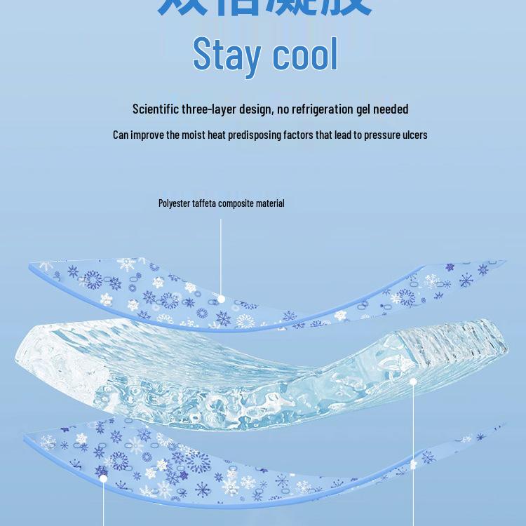 Mata chłodząca dla osób starszych leżących - Letnia ulga, Zapobieganie odleżynom, Wsparcie kości guzicznej