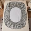 Soild Color Waterproof Fit Sheet with Elastic Band Non Slip Adjustable Mattress Cover for Double King Queen Bed 90/120/150/180/200cm