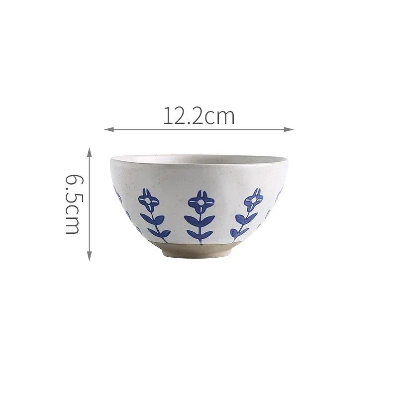 Japanese Style Ceramic Plate Retro Restaurant Dessert Salad Bowls Delicious Dishes Dining Plates Exquisite Home Tableware