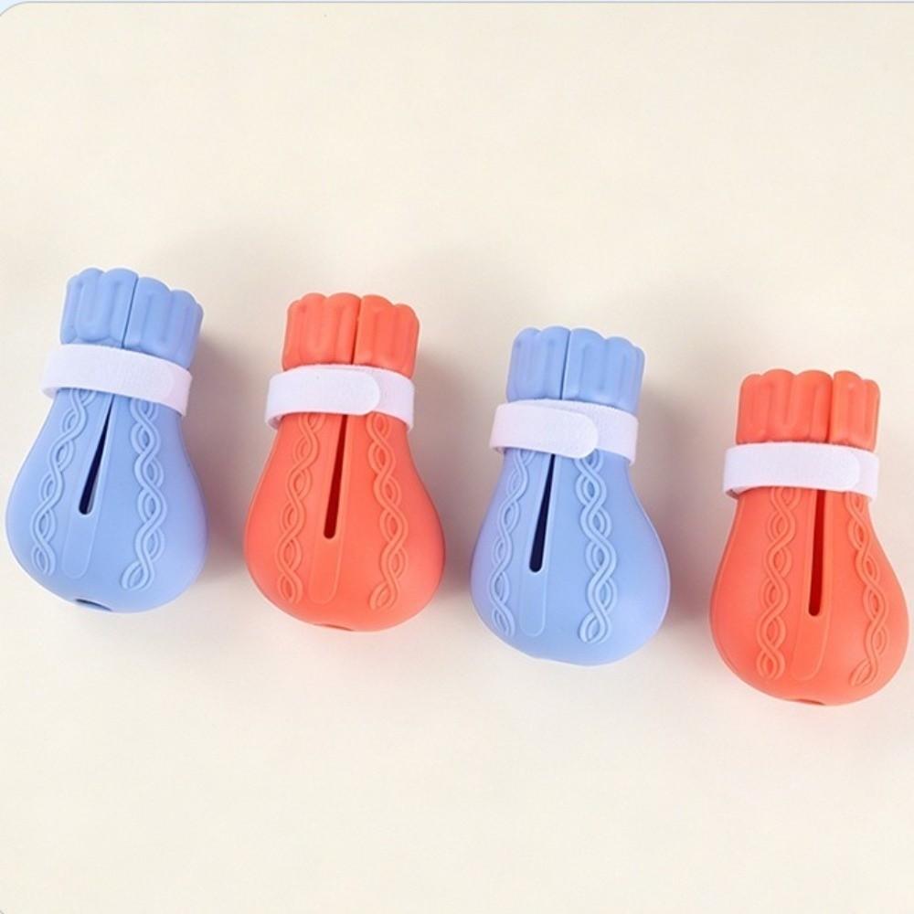 4PCS Soft Silicone Cat Bath Wash Boots Adjustable Cat Foot Cover Paw Nail Cover Home Use