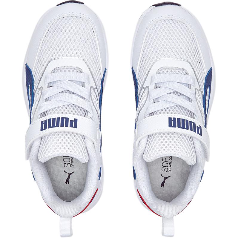 Puma Pounce Lite Om Ac+ Ps Comfortable Low-Top Running Shoes Kids Sneakers White Blue 404326-02