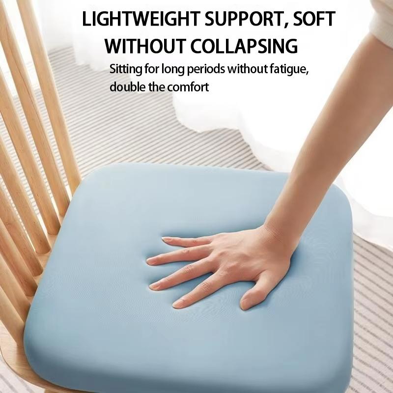 1Pc 40/45cm Thick Ultra Soft Memory Foam Seat Cushion Breathable Office Chair Pad Rebound Waist Support for Comfortable Seating