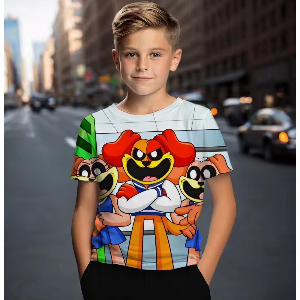 Magical Digital Circus Children's Wear Boys and Girls 3D Printed Casual T-shirt Short Sleeve Top