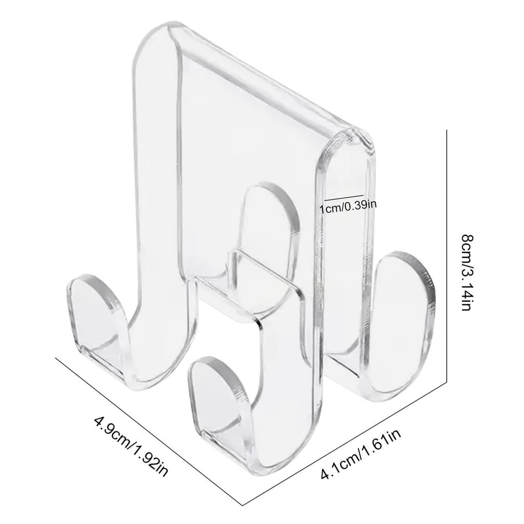 Shower Door Hooks Behind Door Towel Rack Towel and Coats Hanger Nonstick and Non-punching Over the Door Bathroom Accessories