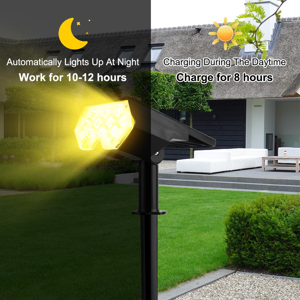 1PC Solar Spot Licht 20LED Outdoor Garten Solar Landschaft Strahler IP65 Wasserdicht 2 Modus Wand Licht Tür Hinterhof Garage
