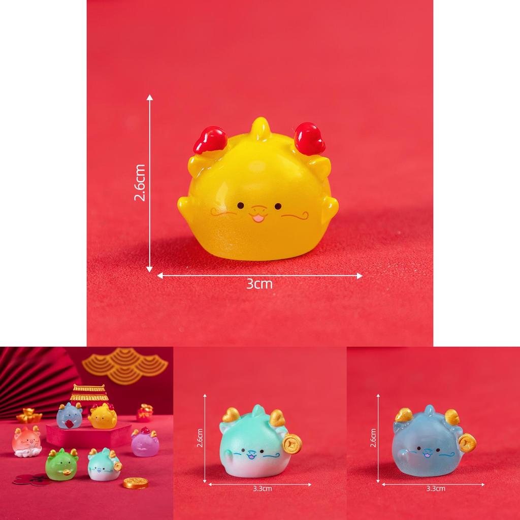 Creative Resin Dragon Miniatures Festive Blind Box Car Accessories Cute Figurines
