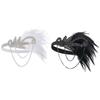 1920S Flapper Dress Accessories Retro Party Props Feather Headband For Wedding Girl  Tassels Headpiece