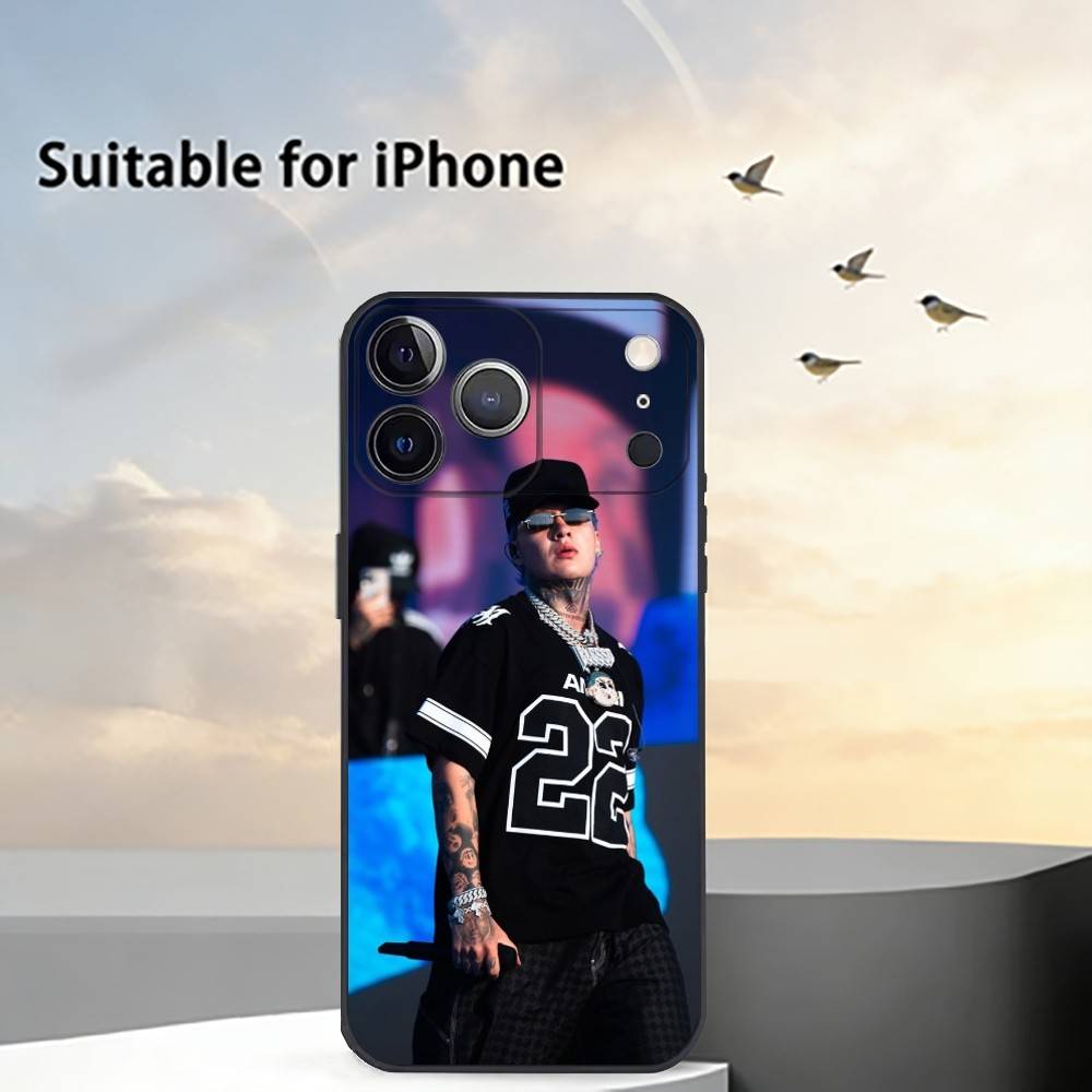 Dei V R-Rapper Bad Boy Phone Case For iPhone 17,16,15,14,13,12,11 Plus,Pro Max,XS,Soft Silicone Black Cover
