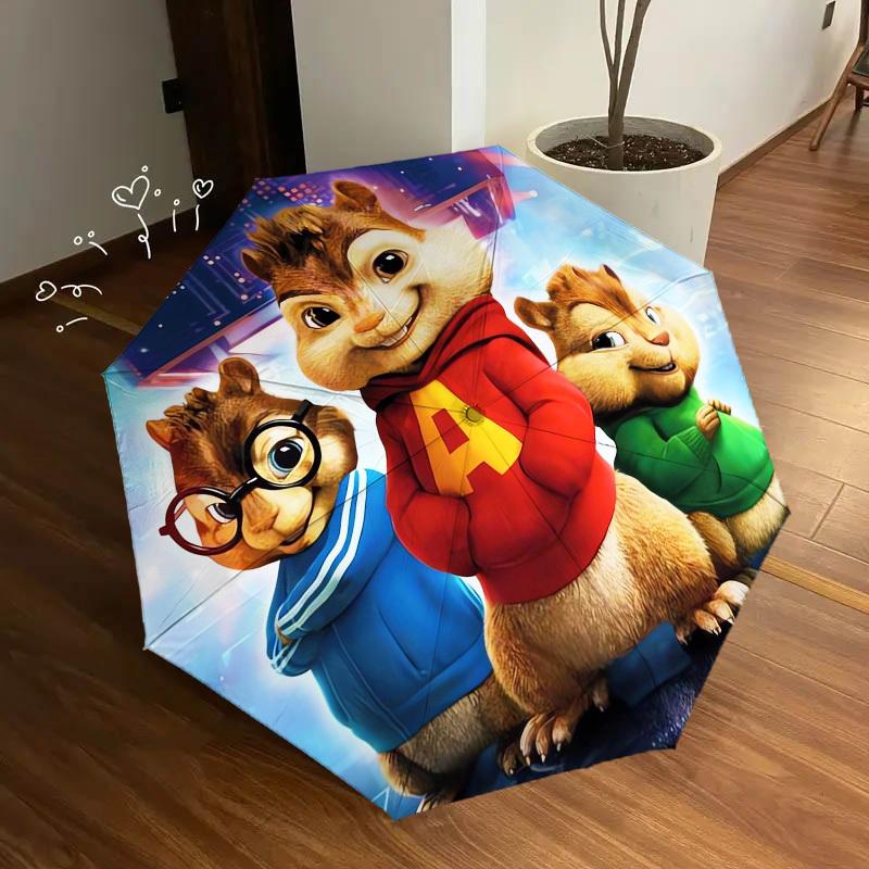 1pc Alvin Chipmunks Themed High-quality Umbrella,Automatic Opening and Closing Umbrella,Multi-functional Umbrella G0811350