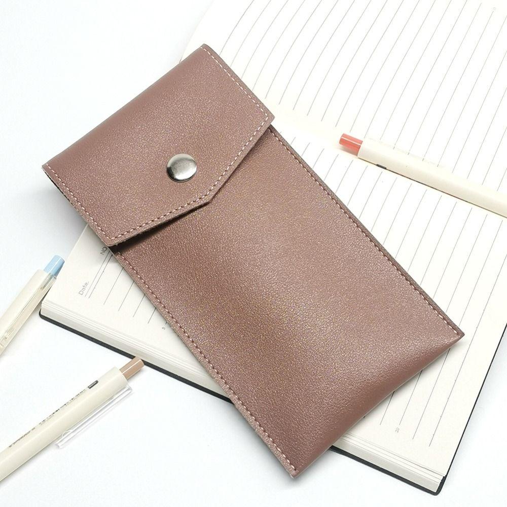 PU Business Fountain Pen Case Portable Pencil Bag Pen Cover Leather Pen Protective Cover  Glasses