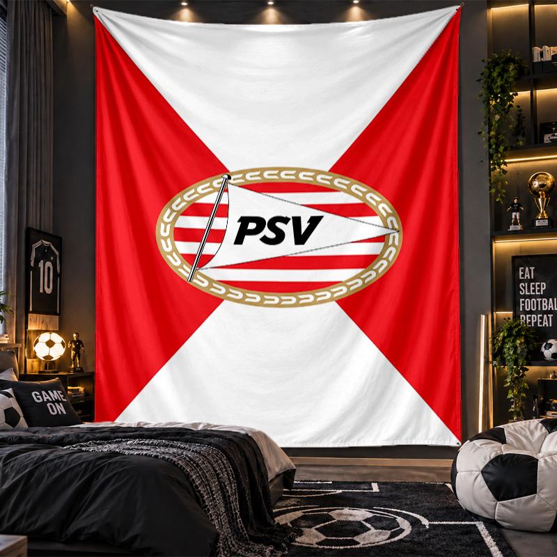 Arazzo da Appendere alla Parete Stampa PSV Eindhoven FC Tessuto per Soggiorno Camera da Letto Decorazione Casa