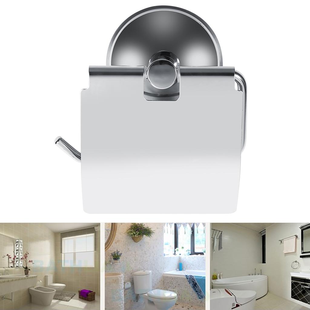 1 Stück Edelstahl Badezimmer Toilette Wandmontiert Saugpapierrollenhalter Taschentuchhalter Neu