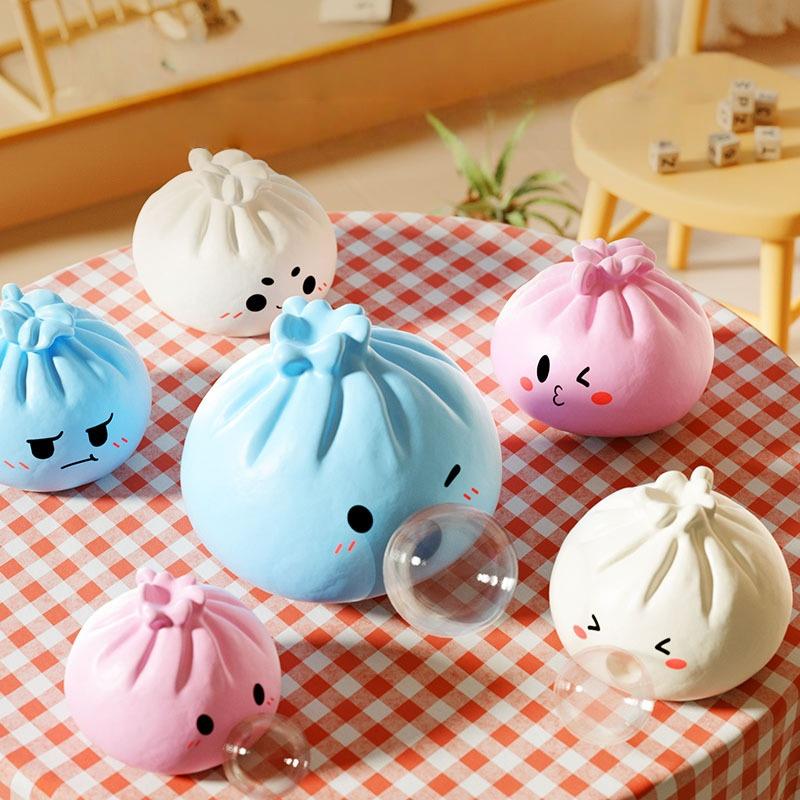Stress Relief Bubble Bun Toy Set Squishy Emotion Fidget for School Office Relaxation