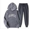 Europäische und amerikanische Herrenmode Frühling und Herbst Kapuzenpullover einfarbig Pullover-Anzug Herren Sport- und Freizeitanzug Herren-Kapuzenpullover