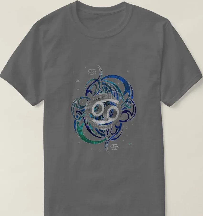 Cool Fashion Cancer Zodiac Sign Water Element TShirt 100 Cotton ONeck Summer Short Sleeve Casual Mens Tshirt Size S3XL