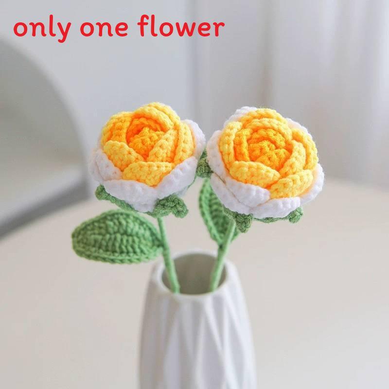 

Artificial Roses Weaving Flower Suitable For Daily Weddings And Decoration Home жёлтый