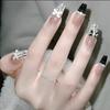 Bow Nail Plaid Patterns Elegant Rhinestones Minimalist Handmade Nail Sticker