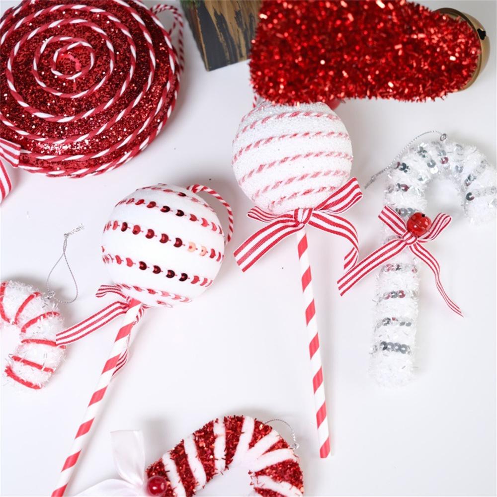 Christmas Canes Red White Foam Christmas Lollipop Candy Cane Boot Xmas Tree Supplies 2025 Xmas Decoration 2025 New Year Decors