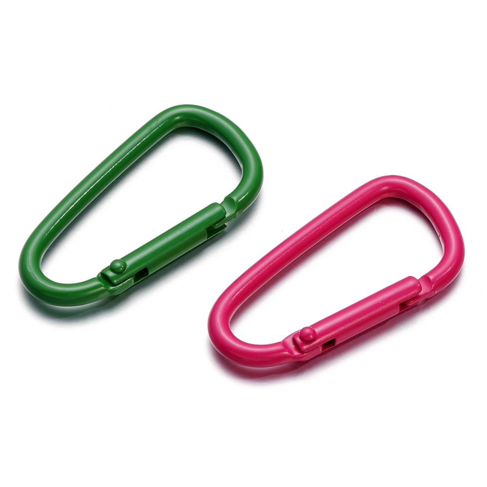 5pcs Carabiner Keychain Alluminum D-ring Clasp Multi-colorsHook Clip Keychains Camping Backpack Buckle Jewelry Making Supplies