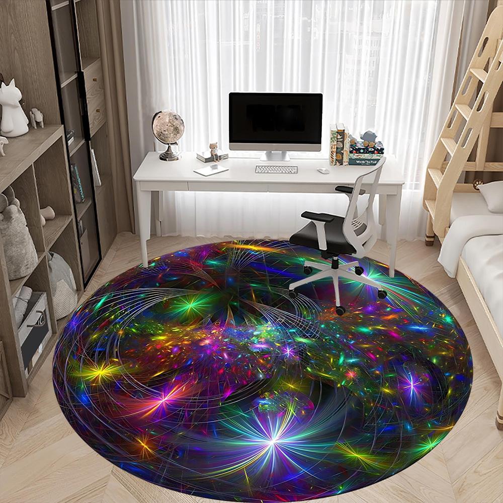 1pc Cosmic Sphere Chair Carpet for Office, Non Slip, Soft and Durable Office Rug